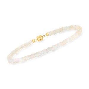 Ross-Simons 3.5-4mm Opal Bead Bracelet With 14kt Yellow Gold Magnetic Clasp - 1 of 3