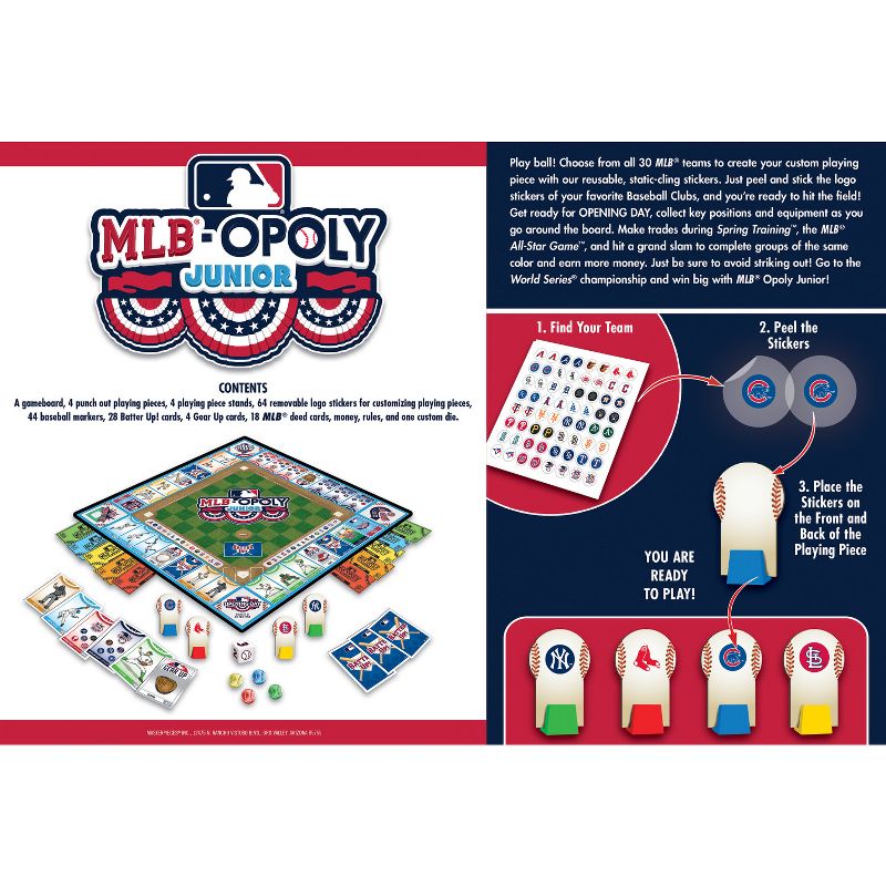 MasterPieces Opoly Kids & Family Board Games - MLB League Opoly Junior, 4 of 6