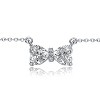 Guili 1.50ctw Charming Bow-Tie Heart Pendant Layering Necklace with Lab-Created Moissanite – Elegant and Romantic Design - 2 of 3