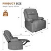 Electric Power Recliners with Massage and Heat Adjustable Faux Leather Armchair with Cup Stand, Ideal for Living Room, Office, Bedroom - 4 of 4