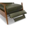 Faux Leather Wood Arm Push Back Recliner with Chestnut Wood Arms, Cushioned Headrest and 3-Position Mechanism - 4 of 4