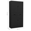 vidaXL Filing Cabinet Storage Metal Cabinet with Shelves for Office Steel - 4 of 4
