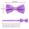 Allegra K Men's Pre-tied Solid Adjustable Classic Tuxedo Wedding Bow Ties - 4 of 4