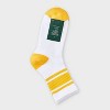 Women's Game Day Varsity Stripe Ribbed Cushioned Mid Crew Socks - Wild Fable™ - 2 of 3