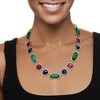 Ross-Simons 110.00 ct. t.w. Multi-Gemstone and 4.50 ct. t.w. White Topaz Frame Necklace in 18kt Gold Over Sterling Size 18 - 2 of 4