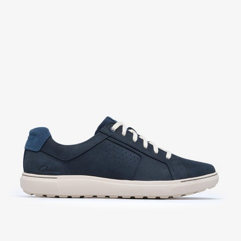 Clarks Mens Mapstone Tie Navy Nubuck 13