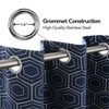 Deconovo Foil Geometric Blackout Curtains, 2 Panels, Grommet Top - 4 of 4
