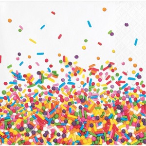 48ct Confetti Sprinkles Beverage Napkins - 1 of 3