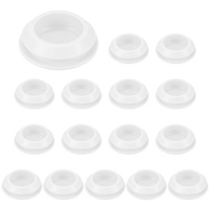 Unique Bargains Silicone Waterproof Durable Shock Absorption Mechanical Fasteners White - 1 of 4