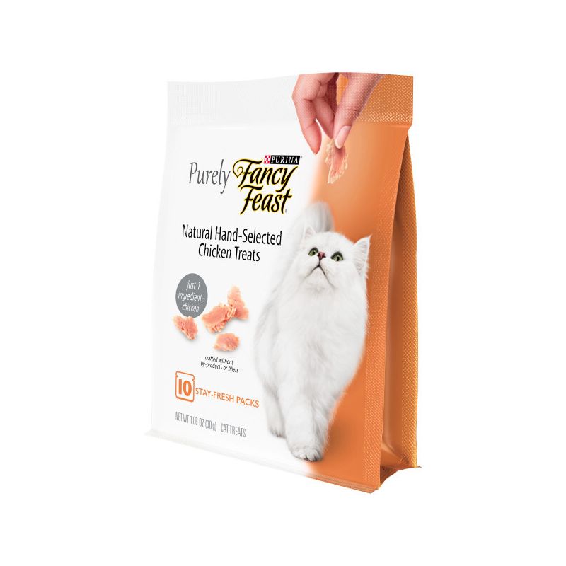 Purina Fancy Feast Purely Hand-Selected Chicken Meaty Cat Treats - 1.06oz/10ct Pack, 6 of 8