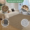 Acekool 5x7 Washable Braided Print Area Rug, Non-Slip Modern Soft Carpet, Stain Resistant Low Pile Throw Rug for Living Room, Bedroom - 2 of 4