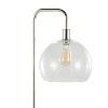 LumiSource Metro 61" Metal Floor Lamp in Polished Nickel with Seeded Glass Shade from Grandview Gallery: UL Listed, 1-Way Switch, E26 Base - 3 of 4