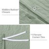 Ruffle King Size Duvet Cover Set, 3PCS Soft Washed Microfiber Vintage French Country Design with Button Closure, Easy Care - 4 of 4