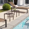 Crestlive Products Aluminum Outdoor Side Table Pool Lounge Chair Side Table Weather Resistant Small Square Coffee End Table - 2 of 4