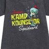 Girls' - SpongeBob SquarePants - Kamp Koral Kamp Kounselor Squidward Graphic Short Sleeve Fleece Dress - 2 of 4