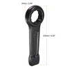 Unique Bargains High Tensile Steel Single Head Hand Tool Box End Ring Type Wrench Black - 2 of 4