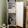 MAYEERTY Bathroom Tall Cabinet, Bamboo Slats Door, Bathroom Use, Natural White - 2 of 4