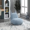 GlasFlength Sofas Playful Deer Shaped Soft Chenille Fabric Kids Chair Durable with Plush Upholstery for Playrooms, Blue, 26.5"*21.5"*22.5" - 2 of 4
