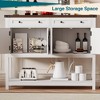 47.2inch Large Sideboard Buffet Cabinet, Farmhouse Coffee Bar Cupboard Cabinet Storage, Wood Console Table with 2 Drawers for Kitchen Living Room - 4 of 4