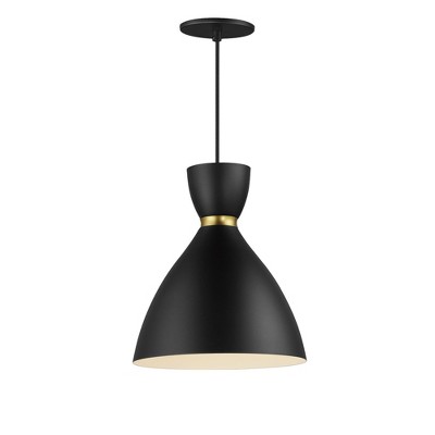 Maxim Lighting Carillon 1 - Light Pendant in  Black/Satin Brass