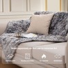 Sapphtopaz Ruched Faux Fur Throw Blanket, Tie Dye Design Mink Accent Blanket, 50"W x 60"L Fleece Blankets  for Bed or Couch - 3 of 3