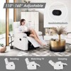 Bencmate Sofas Upholstered Rocker Recliner Sofas with Side Pocket, Ergonomic 110°-160°Adjustable Recliner Sofas, White,39"*36"*42 - 3 of 4