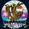 Men's Design By Humans Merry Slothmas - Funny Christmas Pajama for Sloth LoversÂ By TELO213 T-Shirt - 2 of 4
