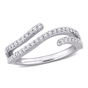 EVERLY JEWELRY | Sterling Silver 1/2 CT TGW Created White Moissanite Fashion Ring - 1 of 4