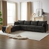 113.5'' Modular Corduroy Sectional Sofa,U Shaped Convertible Couch with Storage Ottoman and Chaise,6-Seater for Living Room-Baofuwish - 2 of 4