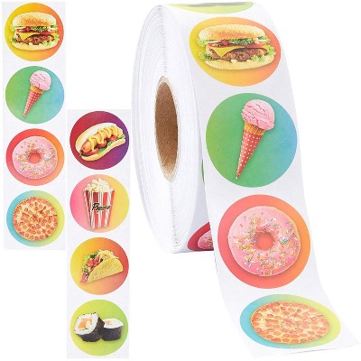 1000-Piece Ice Cream Stickers Sticker Roll for Party & Greeting Card Seal, 1.5"