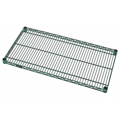 Quantum Storage Systems Wire Shelf, 42"W X 21"D, 600 - 800 Lb. Capacity, Green Epoxy Antimicrobial Finish, Nsf