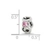 Black Bow Jewelry Sterling Silver and Pink CZ, Three-Stone Bead Charm - 4 of 4
