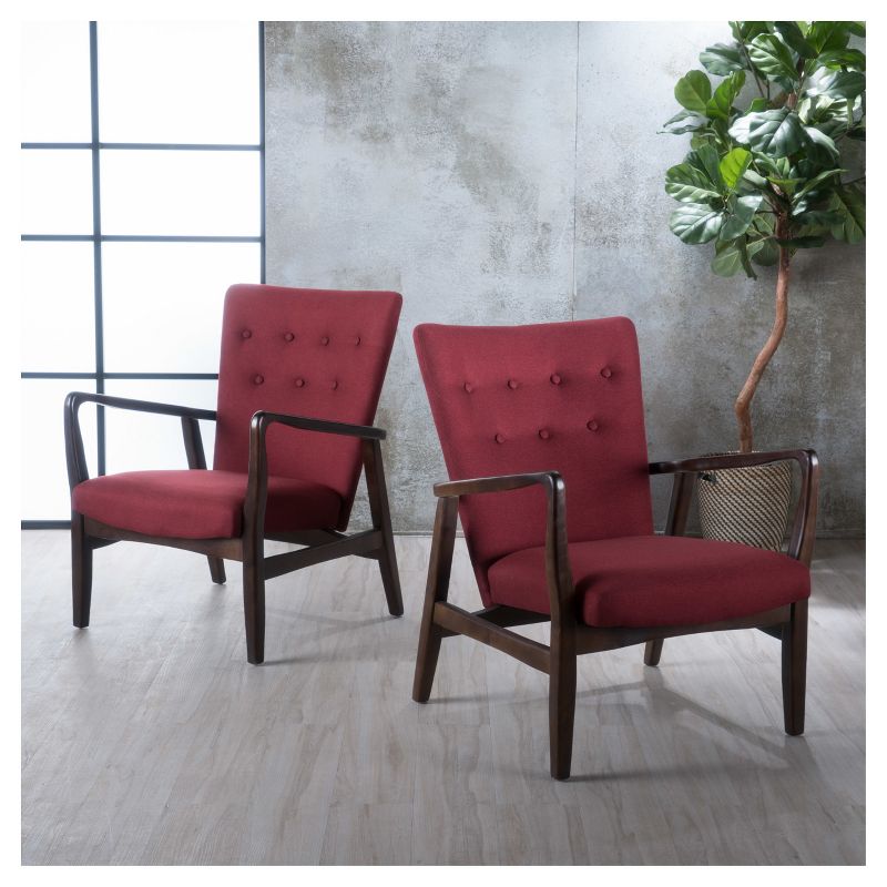 Set of 2 Becker Upholstered Armchairs - Christopher Knight Home, 5 of 6