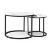 Maliang Set of 2 Coffee Table, Nesting Side Round End Table for Living Room - 2 of 4