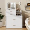 Vanity Desk with Flip Top Mirror and Lights White - 2 of 4