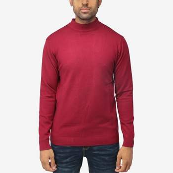 O'Connell's Cotton Knit Zip Mock Sweater - Burgundy Marl - Men's