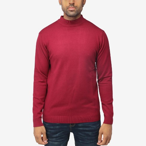 X RAY Men's Soft Slim Fit Turtleneck, Mock Neck Pullover Sweaters for  Men(Big & Tall Available) in DARK BURGUNDY Size Small