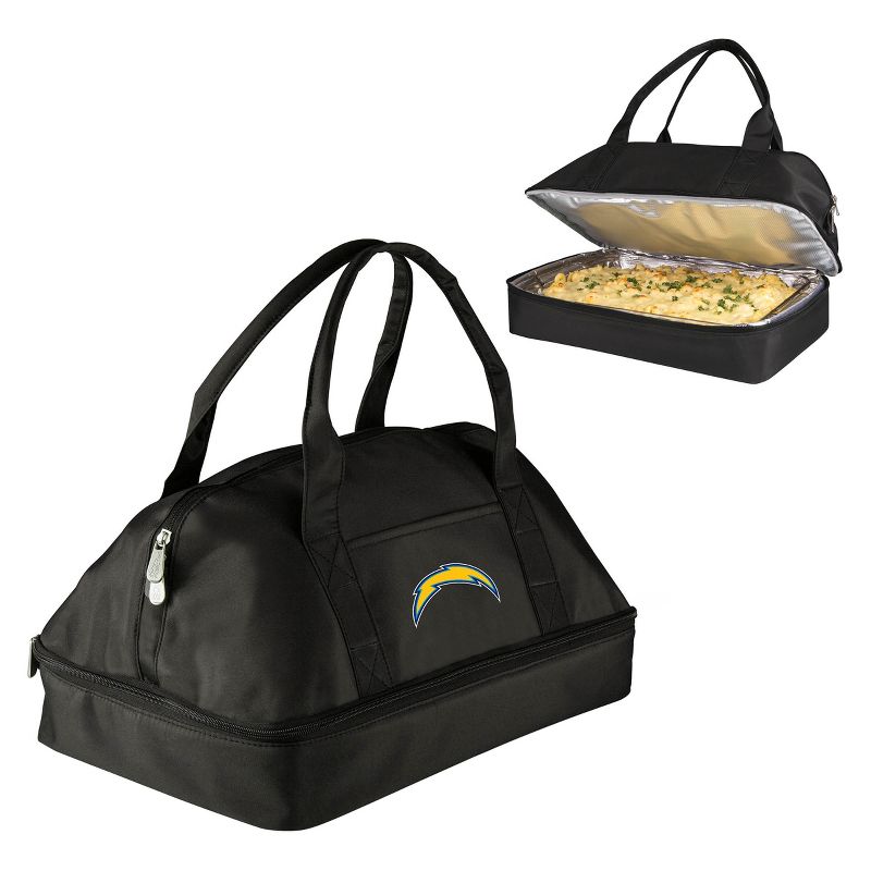 NFL Los Angeles Chargers Picnic Time Potluck Casserole Tote -Black, 1 of 10