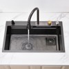 Cobbe Nano gray All-In-One 29.5" Stainless Steel Single bowl Sink, Multifunctional Drop-in 4-Hole Workstation Kitchen Sink Kit with Accessories - 2 of 4