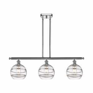 Rochester - 3 Light Stem Hung Island In Industrial Style-10.38 Inches Tall and 36 Inches Wide - 1 of 1