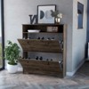 SKRAN Shoe Cabinet with 2 Flip Drawers and 1 Open Shelf,Shoe Rack Storage Organizer with Top Surface Freestanding Cabinet for Closet Hallway Entryway - 2 of 4
