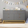 Nasitip 7 Drawer Dresser for Bedroom, Modern Wide Chest with Gold Handles & Legs, Storage Cabinet for Living Room - 4 of 4