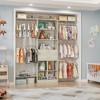 Besiost 5FT Closet Organizer with Wood Drawers and Cubbies, Small Closet System with 5 Hanging Rods - 4 of 4