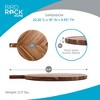BIRDROCK HOME 18" Herringbone Grazing Serving Board | Wooden Cheese Board w/Handle - Two-Sided Wood Kitchen Counter Platter | Round - 3 of 4