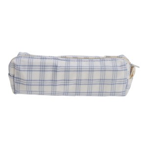 Unique Bargains 1 Pc Plaid Retro Style Drawstring Makeup Bag for Vacation Cotton - 1 of 4