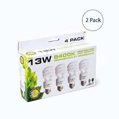 SunBlaster SL0900151 13 Watt CFL Compact Fluorescent Indoor Plant Grow Self-Ballasted Light Bulb Set (8 Lightbulbs)