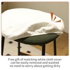 Kumasinova Set of 2 Upholstered Bar Stools, Counter Height Bar Stools with Complimentary Cushion Covers, Backless Dining Chair, Counter Stools - 3 of 4