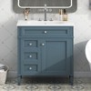 Lyngins Modern Freestanding Vanity with Ceramic Basin, Bathroom Storage Cabinet with 2 Drawers & Tip-out Drawer, Single Sink Bathroom Vanity - 2 of 4