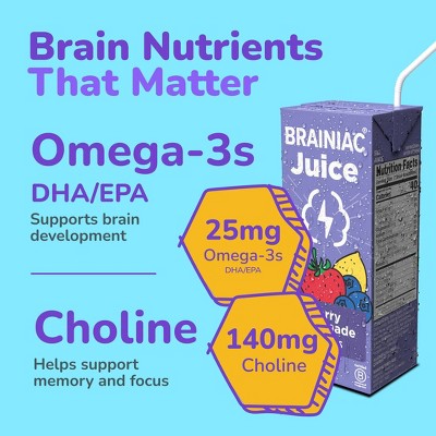Brainiac Kids Berry Lemonade Juice Drink 8 pk/6.75 fl oz Boxes