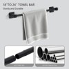 Itopfox 5 Piece Matte Black Bathroom Hardware Set SUS304 Stainless Steel Towel Bar 24 Inch Towel Ring Toilet Paper Holder 2 Hooks - 2 of 4